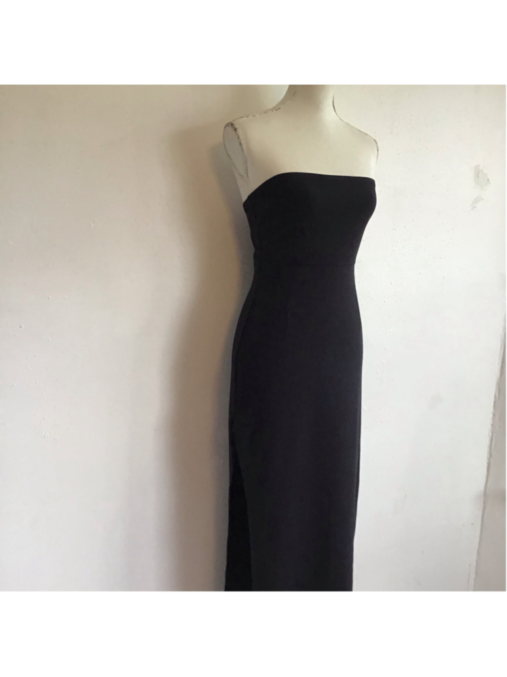 NWT- JLCNCUE Women's Elegant Sexy Strapless Black Midi Dress Size M - Picture 3 of 11